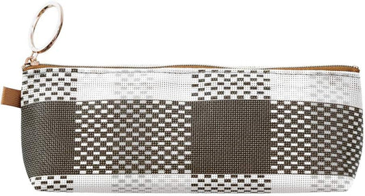 Midori 41797006 Pen Case, Mesh, Checkered Pattern, Black