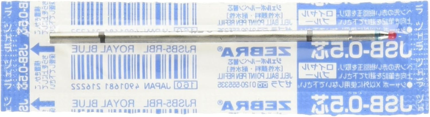 ZEBRA Sharbo X Refill 0.5 Ball Point Pen, Royal Blue Ink (RJSB5-RBL)