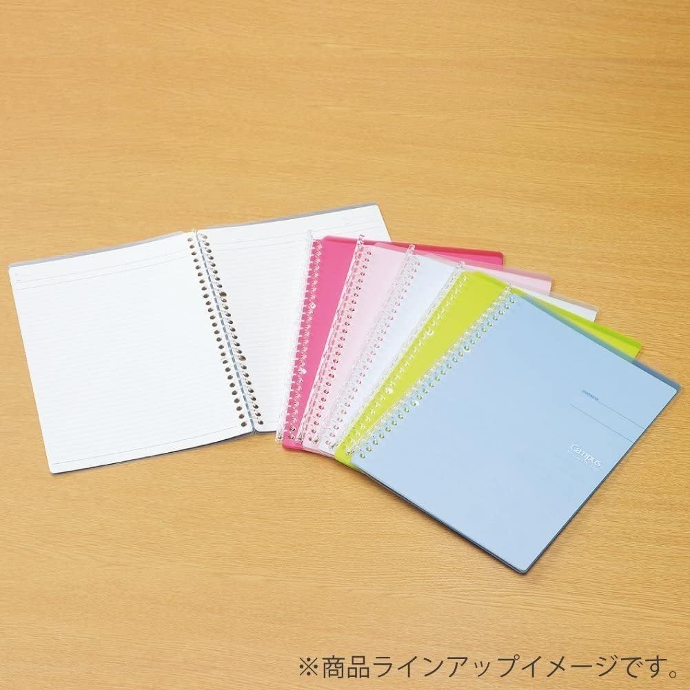 Kokuyo Campus Smart Ring Binders 3 Pack, B5 Light Colors Binder Notebooks, Up to 25 Sheets 26 Holes Slim Binder Folder with 10 Campus Sarasara Loose-leaf Paper Each for Study and Journal, Japan Import