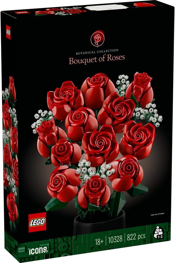 Lego 10328 Icons Rosenstrau, 12 Rosen, 4 Zweige Schleierkraut
