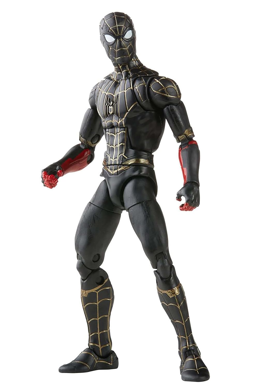 Spider-Man Marvel Legends Series Black & Gold Suit 6-inch Collectible Action Figure Toy, 2 Accessories and 1 Build-A-Figure Part(s)