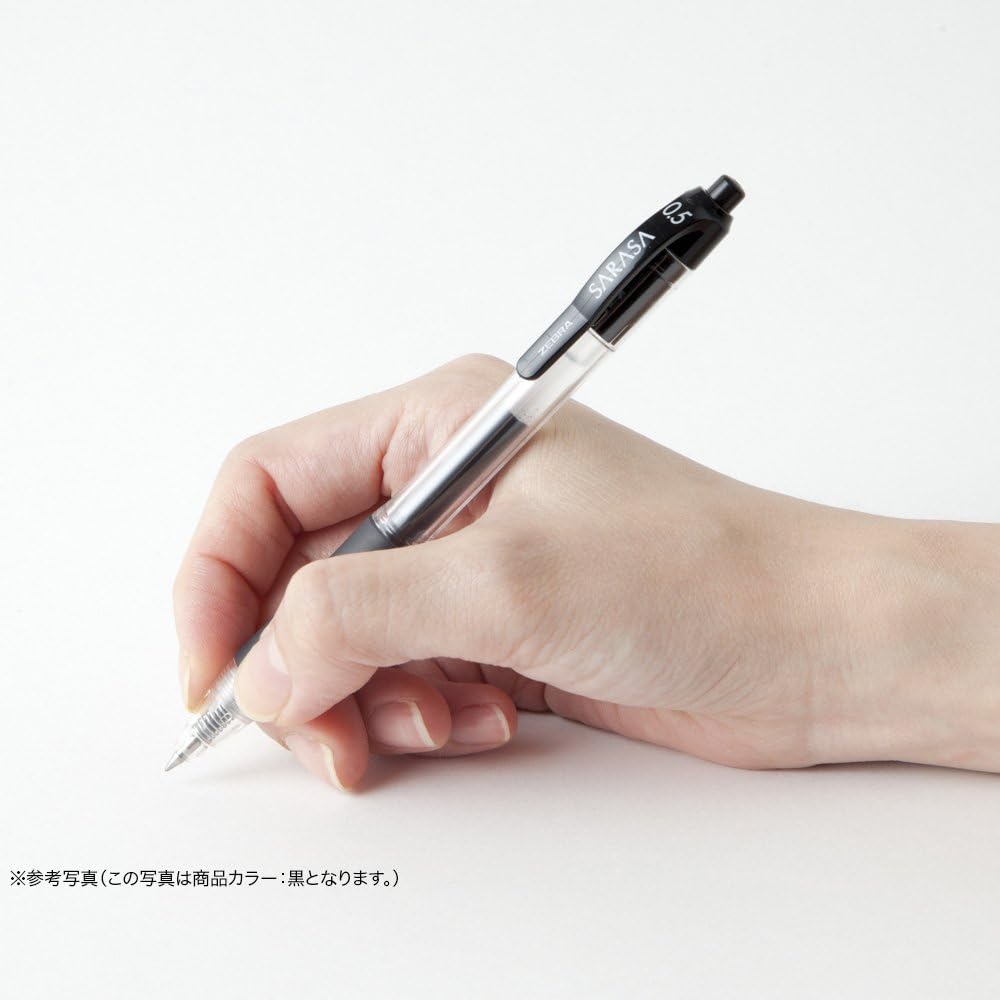 ZEBRA Sarasa P-JJ3-R5 Gel Ballpoint Pen, 0.5, Red, 5 Pieces