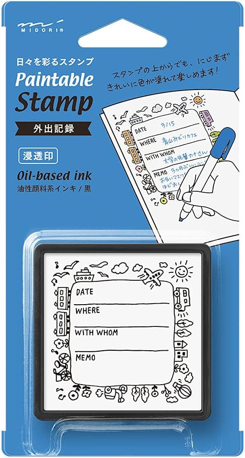 DESIGNPHIL 35423006 Midori Stamp Penetrating Stamp Outings Record Pattern