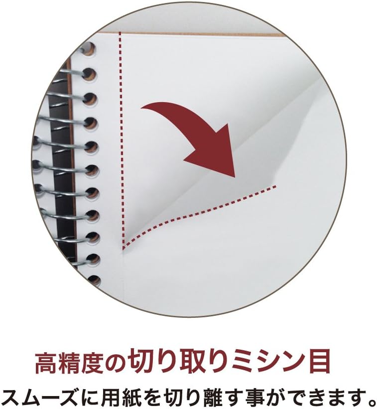 Maruman N225ES Notebook, Ring Notebook, Plain, Basic A4, 80 Sheets