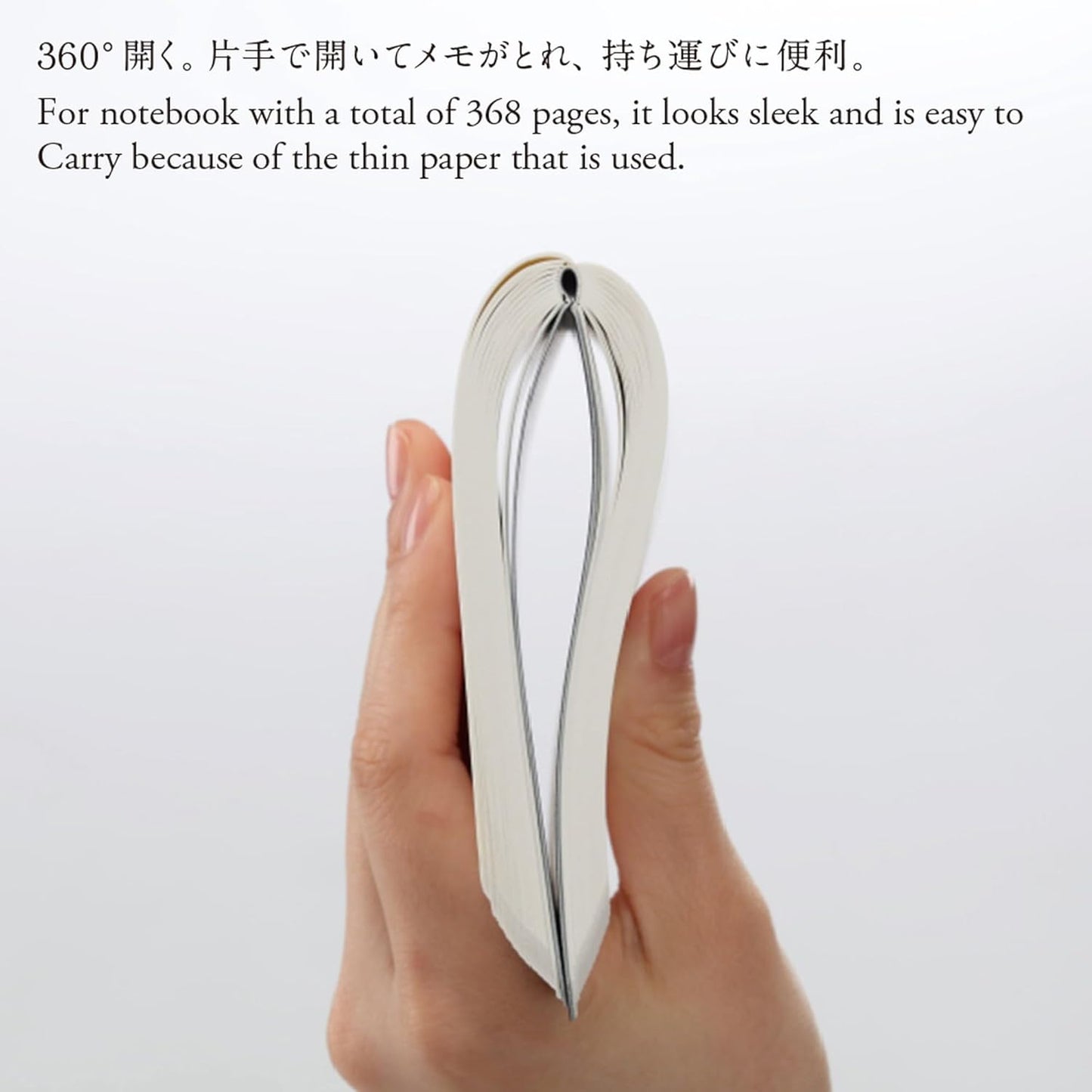 Nitoms S4103 STALOGY Notebook, A6, Squared, 365 Days Notebook, Black