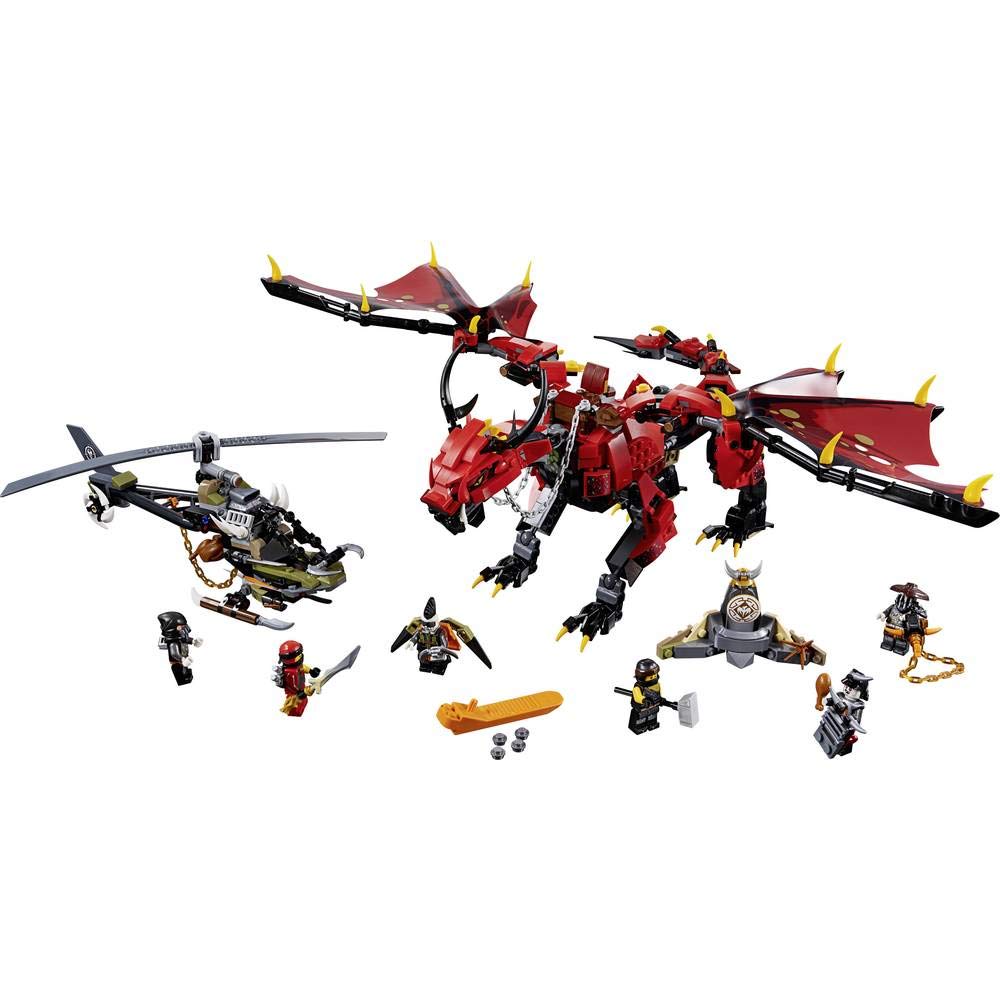 Ninjago Firstbourne Playset, Dragon & Hunter Helicopter Toy, Build & Play Dragon Toys for Kids