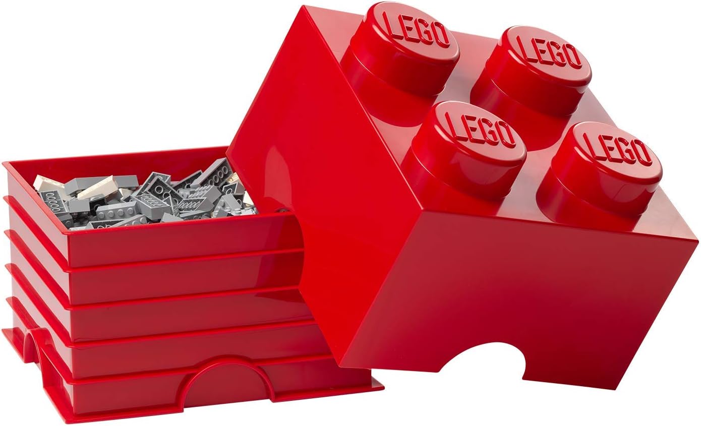 LEGO Storage Box Brick 4 Bright Red
