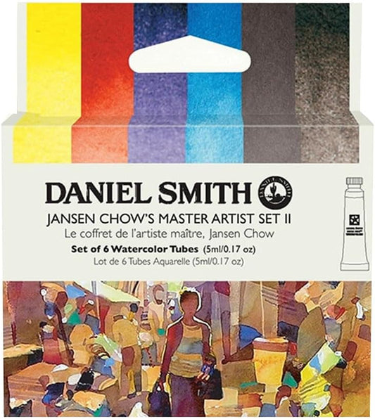 Daniel Smith Transparent Watercolor Paint, Extra Fine Jansen Kors (2), 6 Color Set, 0.16 fl oz (5 ml) (No.2), 285610406