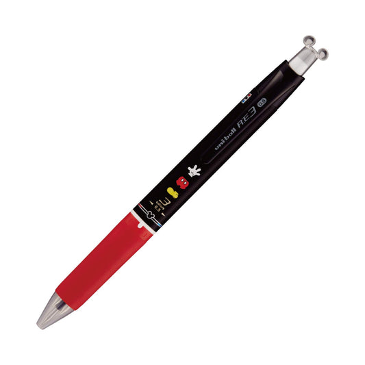 Mitsubishi Pencil URE3600D05.MC Uni-Ball RE3 Erasable Tri-Color Ballpoint Pen, 0.5, Mickey