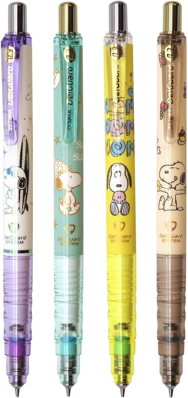 Zebra P-MAS85-SN3-G Delgard Snoopy Mechanical Pencil, 0.3mm, Green