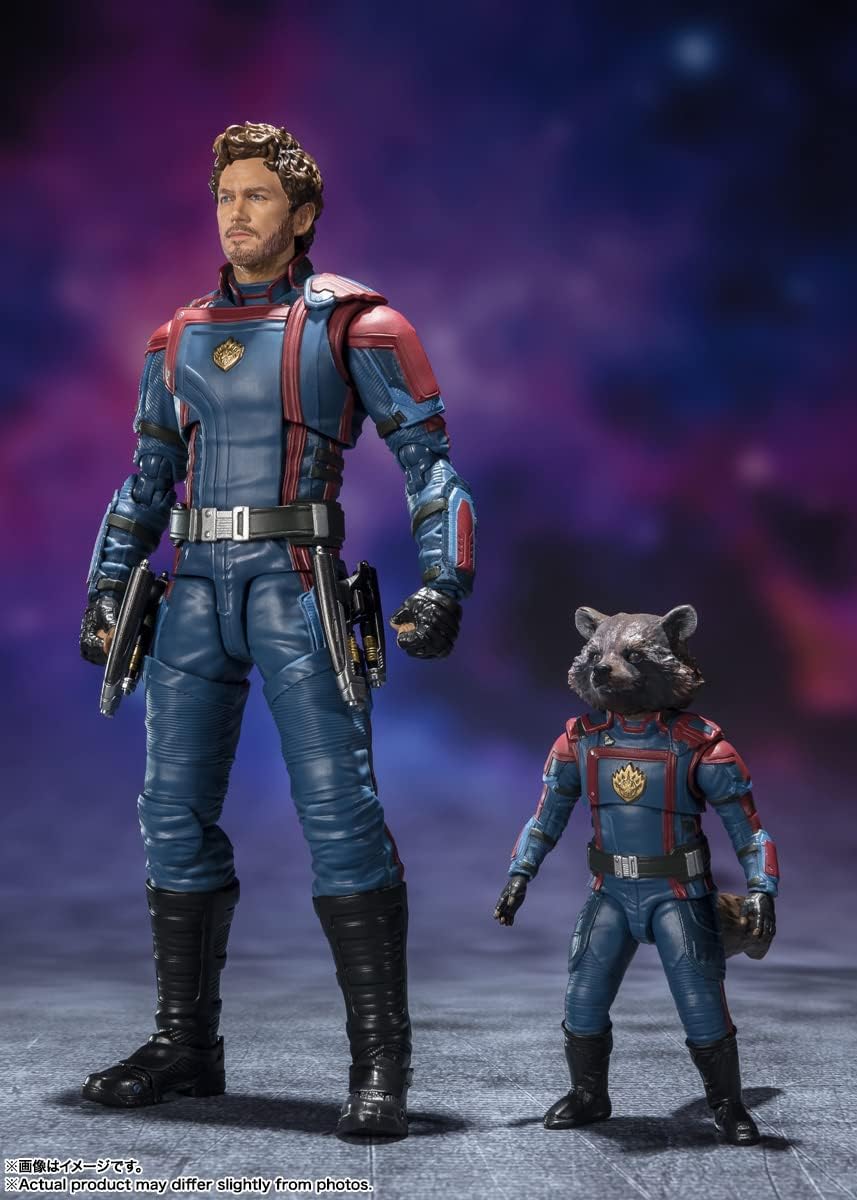 Tamashii Nations - Guardians of The Galaxy: Vol. 3 - Star Lord & Rocket Raccoon (Guardians of The Galaxy: Vol. 3), Bandai Spirits S.H.Figuarts Action Figure