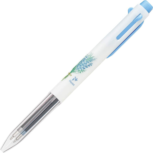 Pentel BGH3BCR2 Multi-Color Ballpoint Pen, Eyeplus Botanical Coordination, Delphinium Blue