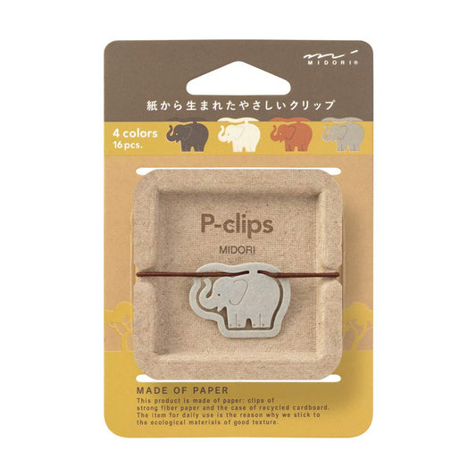 Midori 43398006 Peace Clips Elephant Pattern