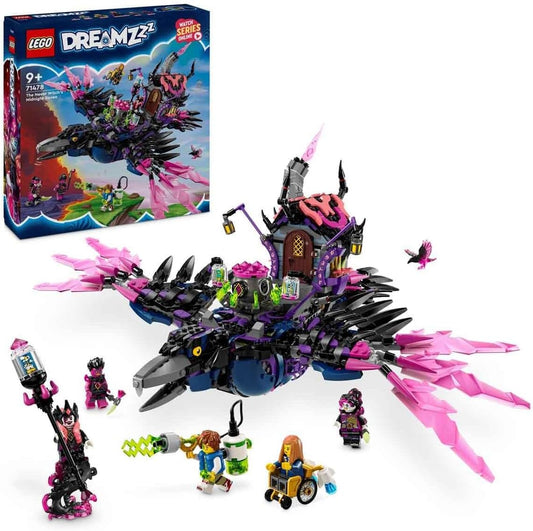 LEGO DREAMZzz Midnight Crow of The Witch Never with Animals and Toy House Convertible to Spider and Bird Figure, Gift for Boys and Girls 9 Years and Older, Fantasy Creative Play 71478