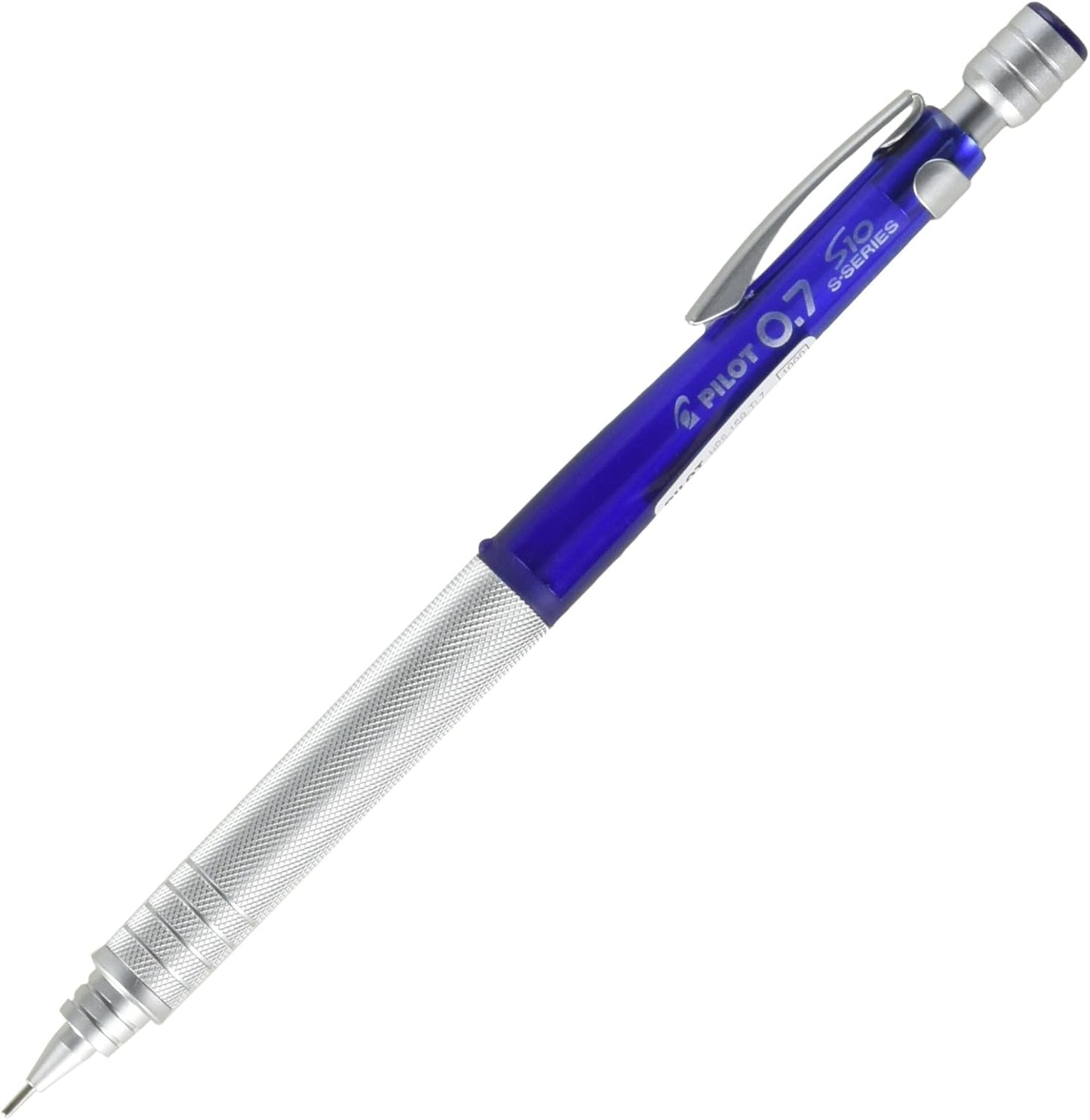 PILOT Mechanical Pencil S10, Transparent Blue Body, 0.7mm Lead (HPS-1SR-TL7)
