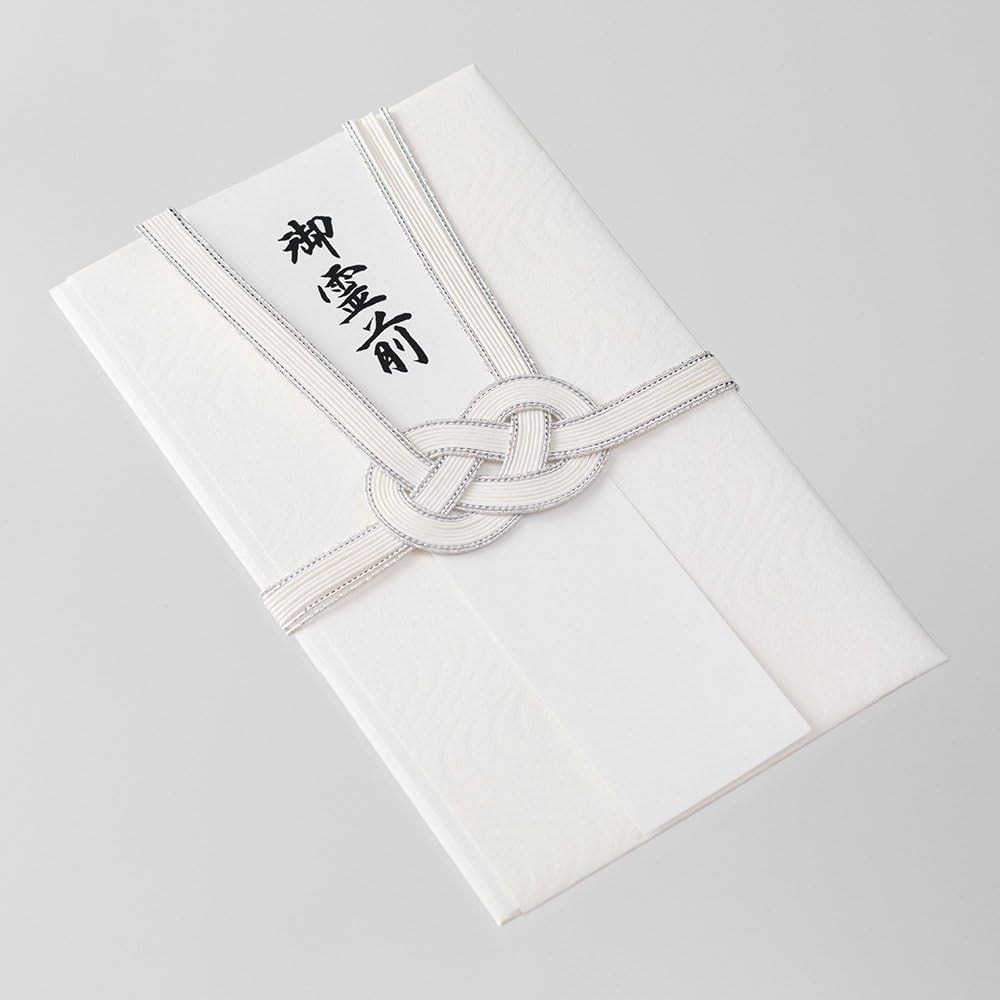 Midori 25425006 Non-Congratulatory Bag, Gold Seal, Large, For Condolences, Flowing Water Pattern