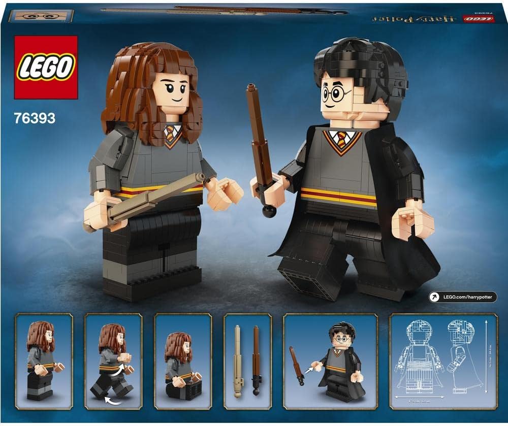 Lego Wizarding World Iconic Brick-Built Harry & Hermione 76393 Building Set for ages 10+ years