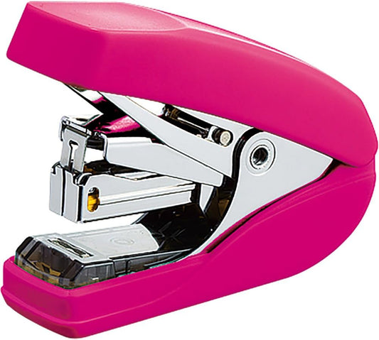 Kokuyo Power Latch Kiss Stapler, Racchikisu, Flat Type, No. 10 Staple, Binding Up to 32 Sheets, Pink, Japan Import (SL-MF55-02P)