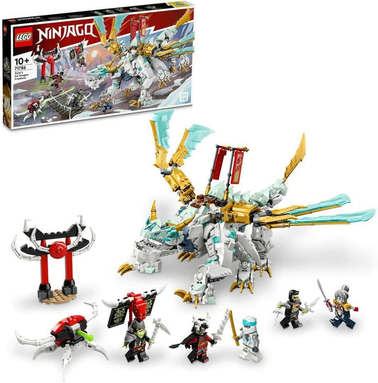 LEGO 71786 NINJAGO Zane's Ice Dragon 2 in 1 Building Kit with Ninja Action Figure, Building Toy with Rebuild and Arm Dragon Toy for Kids, Gift Idea, from 10 Years