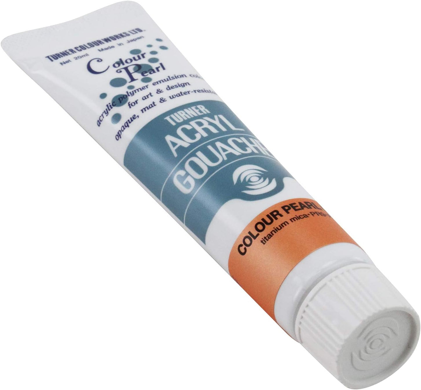 Turner Colour Works Acryl Gouache Artist Acrylic Paint - Single 20 ml Tube - Pearlescent Orange
