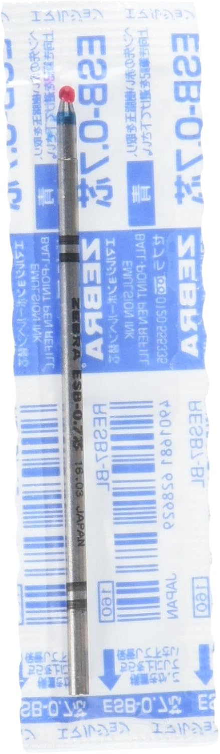 ZEBRA Emulsion Ball Point Pen Refill for Sharbo and Surari Sharbo Multi Function Pen Blue Ink, 0.7mm Point (RESB7-BL)