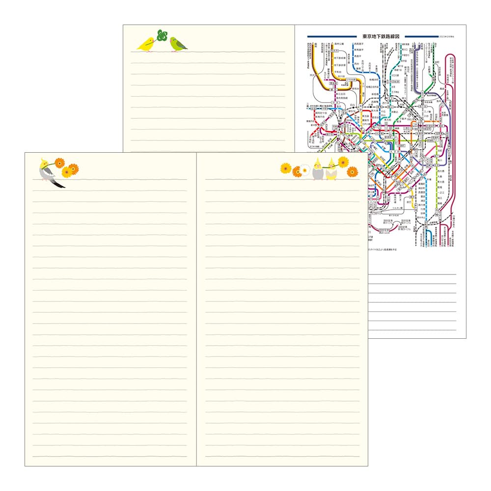 Midori 22245006 Pocket Diary, 2024, Slim, Monthly, Tri Pattern (Begins October 2023)