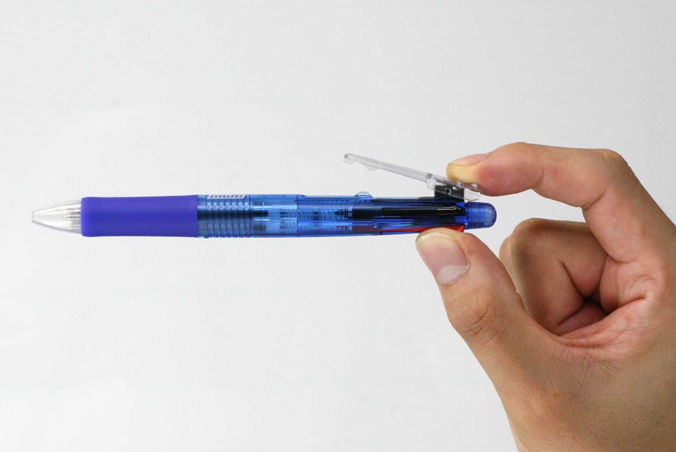 ZEBRA Clip-On Multi Color Multifunctional Pen, Clear Green Barrel (B4SA1-G)