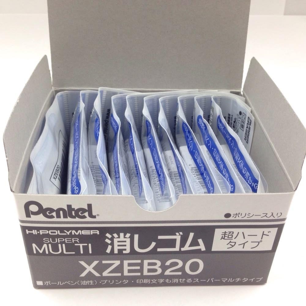 Pentel XZEB20 Super Multi Erasers, Set of 10