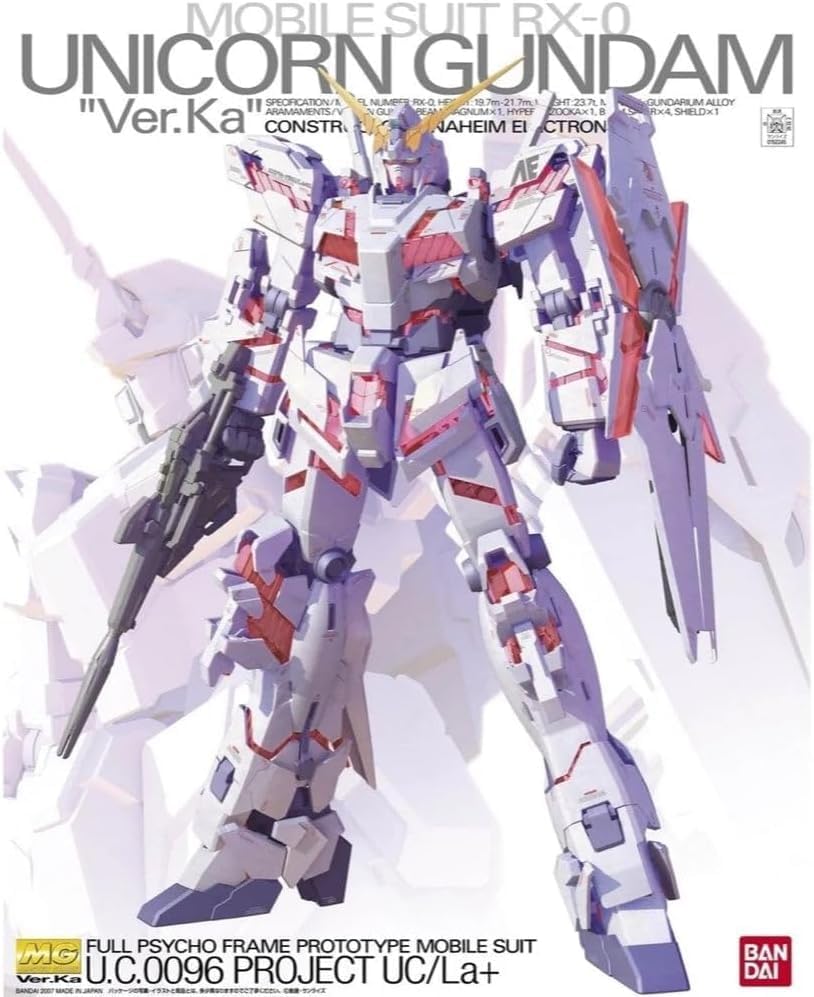 Bandai Hobby - Gundam Unicorn - Unicorn Gundam (Ver. Ka) MG 1/100 Model Kit