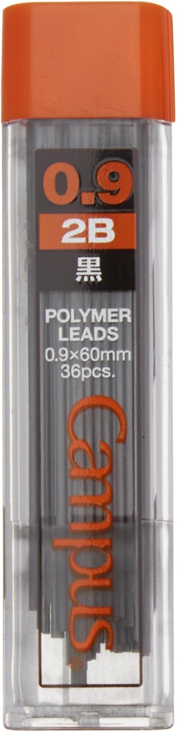 Kokuyo Campus Mechanical Pencil Lead, 0.9mm, 2B (PSR-C2B9N)