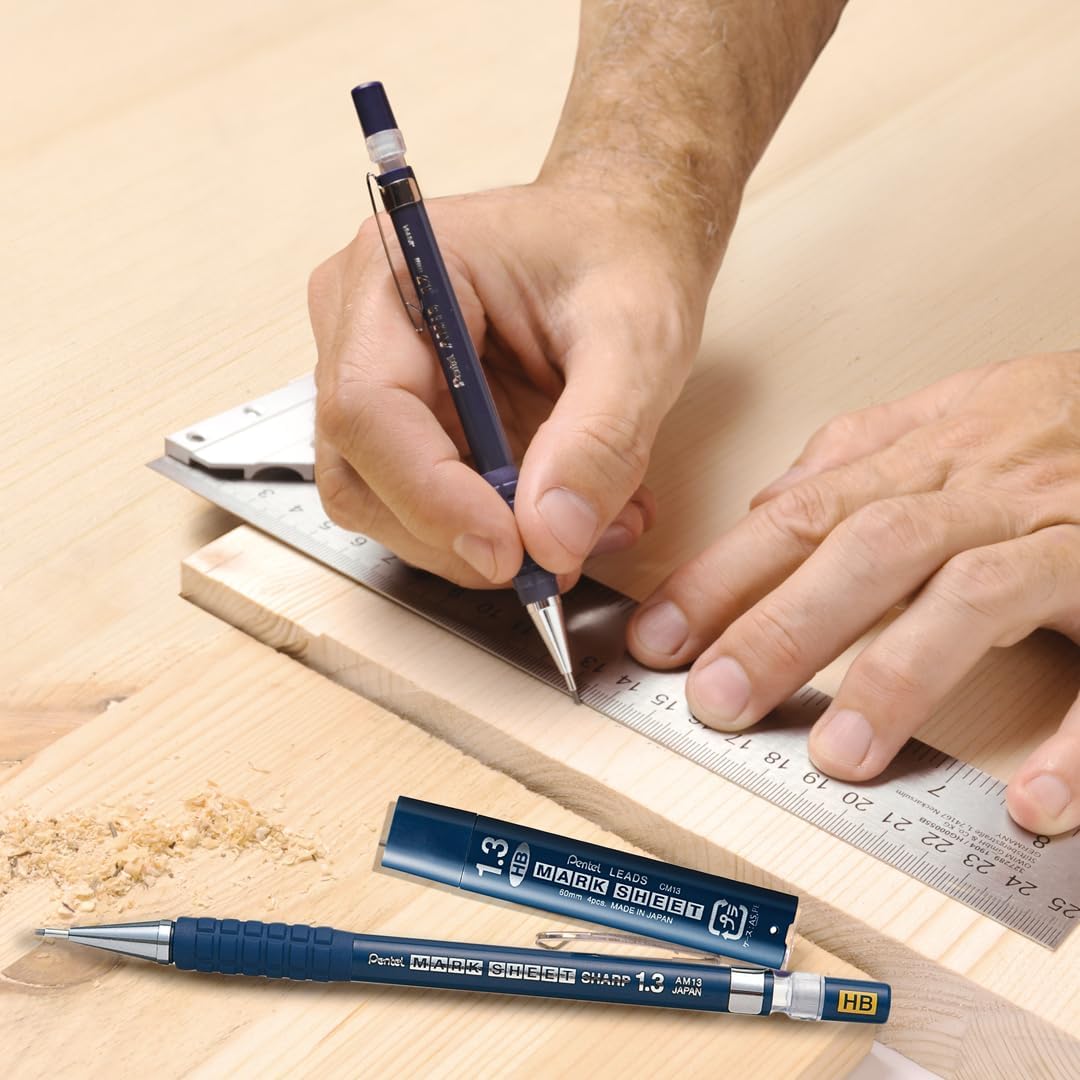 Pentel Mark Sheet Mechanical Pencil Refills, 0.05 inch (1.3 mm), HB, CM13-HB, 10 Pieces