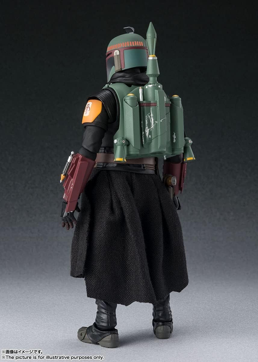 S.H. Figuarts Star Wars The Mandalorian Boba Fett, Approx. 6.1 inches (155 mm), ABS & PVC & Cloth Pre-Painted Action Figure