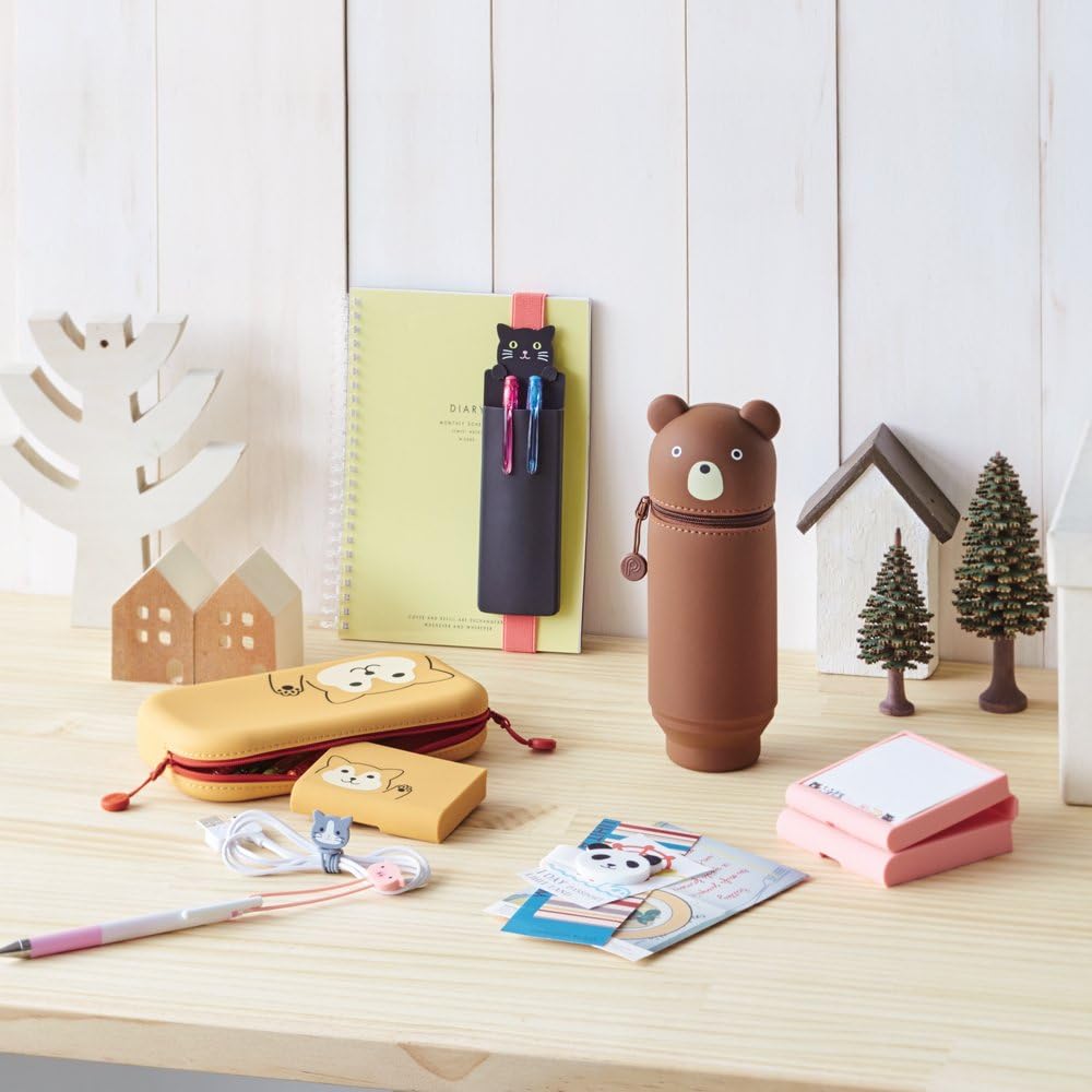 Lihit Lab Book Band Pencil Case Punilabo Hachiwareneko A7720-4