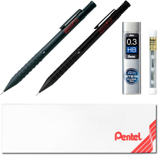 Pentel AMZ-Q1000ST Mechanical Pencil Smash, 0.5mm, 0.3mm, Gift Box Set