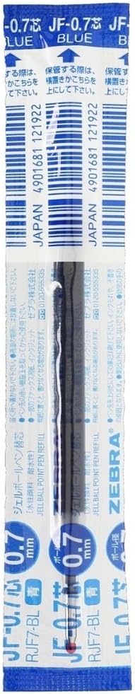 Low Viscosity Ballpoint Pen - ZEBRA Refill for Ballpoint Pen (JF-0.7) Blue x 10 pieces (Japan Import) - Smooth Precision Writing Experience - Office Journaling and Study Use