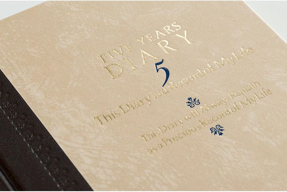 DESIGNPHIL Midori 12107001 Diary for 5 Year Consecutive Use, Western Style