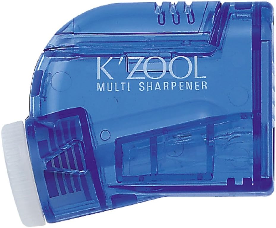 Kutsuwa STAD Angle Adjustable Pencil Sharpener K'ZOOL, Transparent Blue (RS007BL)