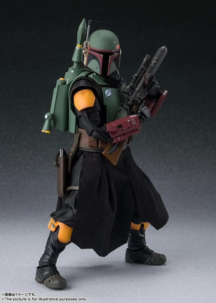 S.H. Figuarts Star Wars The Mandalorian Boba Fett, Approx. 6.1 inches (155 mm), ABS & PVC & Cloth Pre-Painted Action Figure