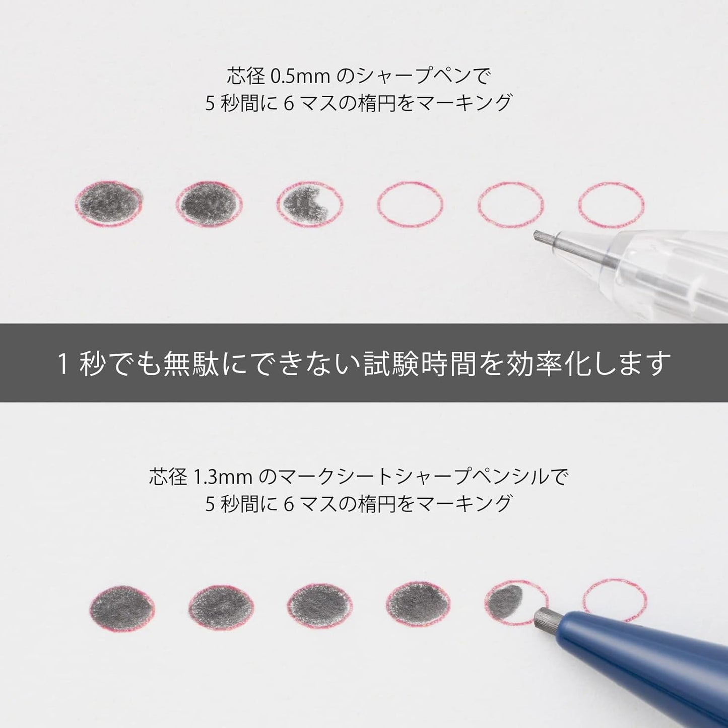 Pentel XAM113ST-C Mark Sheet, Mechanical Pencil Set, Navy, Set of 5