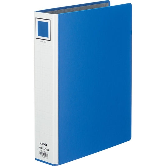 Kokuyo K2-F-ETB650B File Tube File, K2, Double Opening, A4 Vertical, Holds 500 Sheets, 2 Holes, Blue