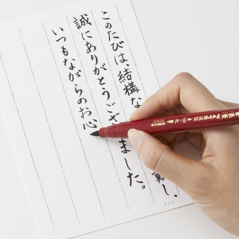 Pentel Brush Pen Fude Roman Twin XSFW33B – 10-Piece Set (Japan Import)