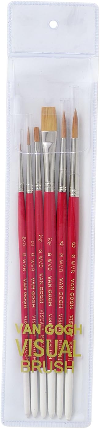 Set six-pack Van Gogh watercolor design Yohitsu visual brush