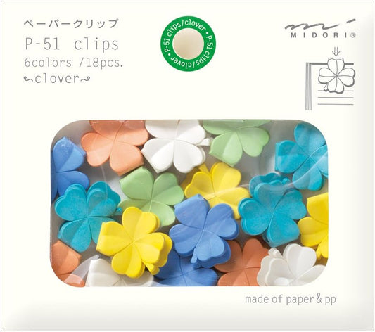 Midori Paper Clips, Clover, 18 Pieces (43319006)