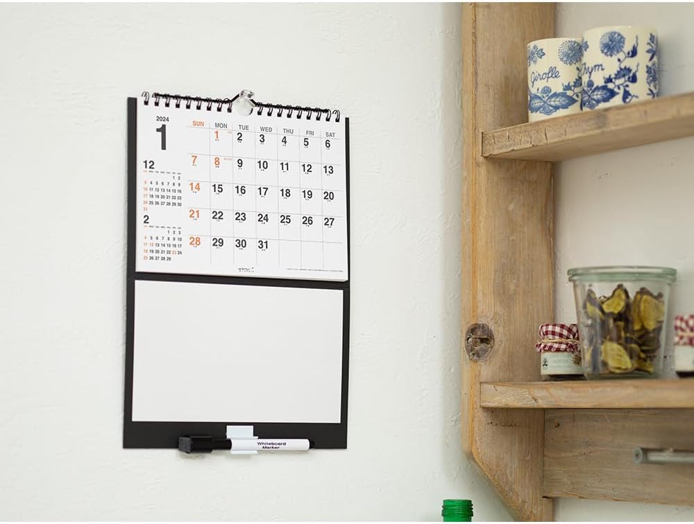 Midori 31292006 2024 Wall Calendar, Dry Erase Calendar, Medium, Family (S)