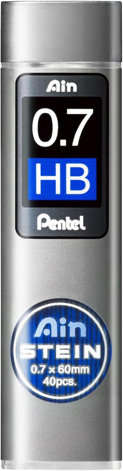 Pentel Ain Stein Mechanical Pencil Lead, 0.7mm HB, 40 Leads (C277-HB)- 2 PACK