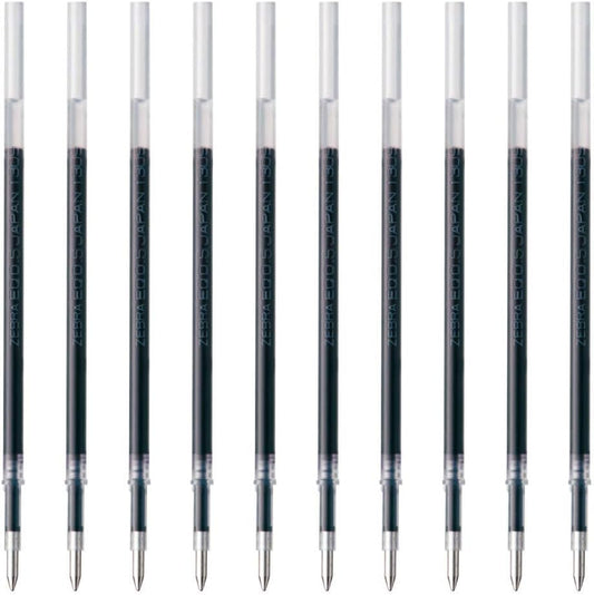 ZEBRA B-REQ5-BL Slari Oil-Based Ballpoint Pen Refill, EQ-0.5 Core, Blue, 10 Pieces