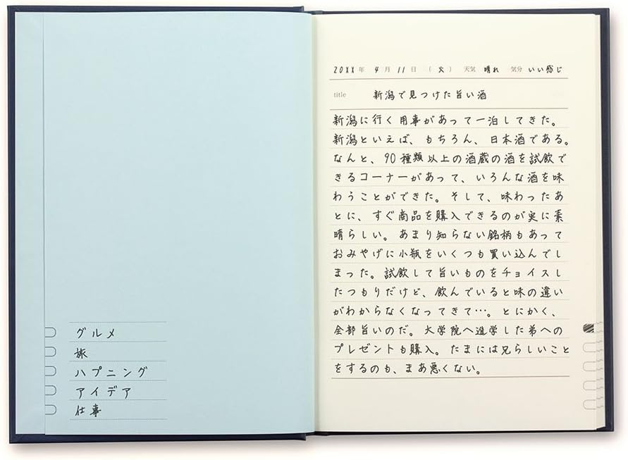 DESIGNPHIL Midori 12844006 Diary, 1 Page Per Day Western Style
