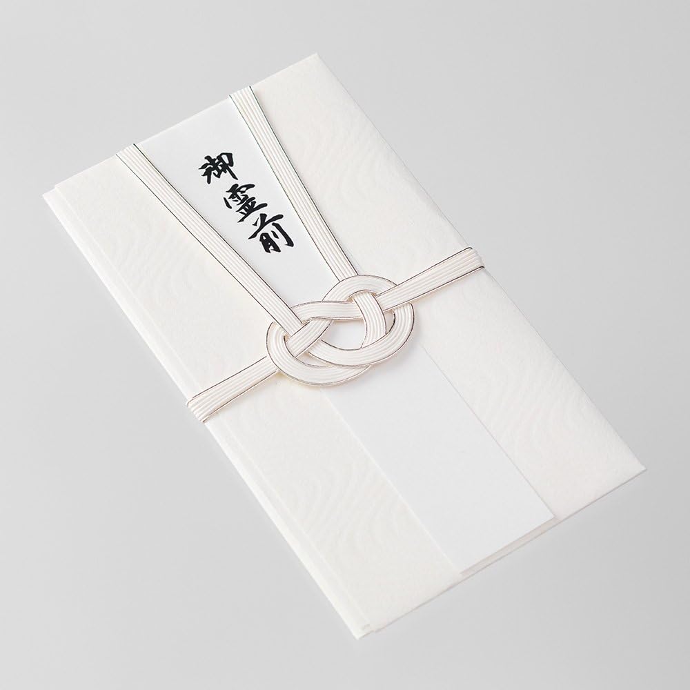 Midori 25422006 Non-Congratulatory Bag, Gold Sealing, Medium, For Condolences, Flowing Water Pattern