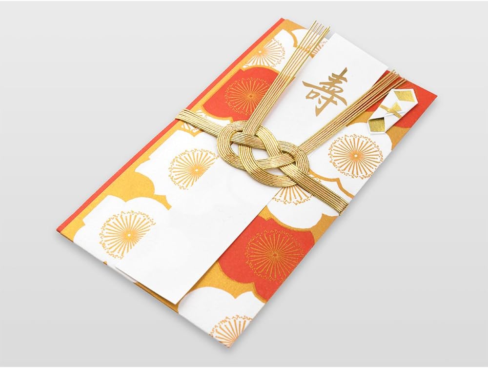 Midori 25365006 Gift Bag, Wedding Gift, Gold Seal, Bootis, Plum Pattern