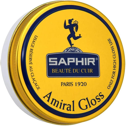 SAPHIR Amiral Gloss - Leather Shoe Care Polish Wax for High Gloss Mirror Shine for Dress Shoes - Made in France - 50 mL - Neutral